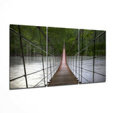 Suspension Bridge Mega Glass Wall Art.